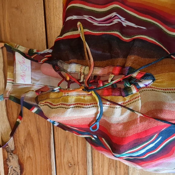 Funky Southwestern Print Sheer Tank - Picture 3 of 7